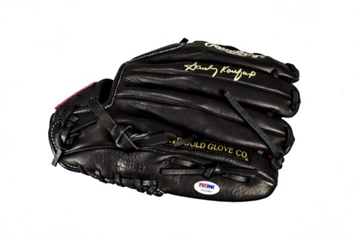 Sandy Koufax Single-Signed Leather Fielders Glove